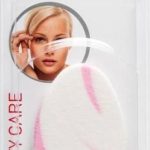 TITANIA - Sminkesvamp for ansikt – rund, rosa/hvit