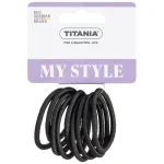 TITANIA - My style Hårstrikk svart 9st 4mm