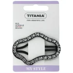 TITANIA - Hårklemme svart+diamanter