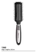 TITANIA - Hårbørste double bristle 5 rad black-silver - Bilde 2