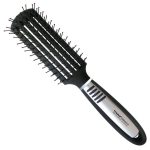 TITANIA - Hårbørste double bristle 5 rad black-silver