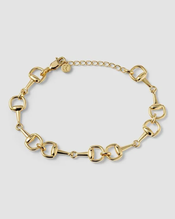 da2f984a91014d97896a5d5a4b98d039.webp Hermines Story - Isabelle - Horsebits Armbånd - Gull - Bilde 1
