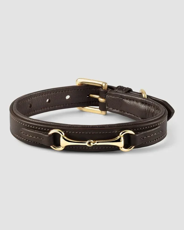 f18bd58b494a17e002dc0fdd0caa5d85.webp Hermines Story Connection - Horsebit Hundehalsbånd - Dark Brown - L - Bilde 1